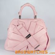 Versace Perforation Cowhide madonna Boston Bag pink 80025