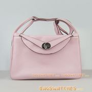 Hermes Lindy Togo Leather Bag 6208 Pink