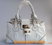 chloe 508905 white handbag with Padlock white-4