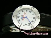 Replica Cartier quartz ladies black dial fake watch