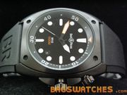Replica Bell & ross pvd rubber a-21j auto black dial fake watch