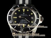 Fake Swiss Rolex Submariner Watches SS Vintage Black Dial