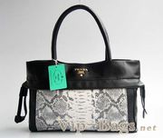 prada handbag black cowskin 5629