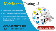 Job Oriented Mobile Apps Testing Online Training in USA, UK, Canada