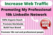 I will do linkedin promotion on my 10, 000 plus network
