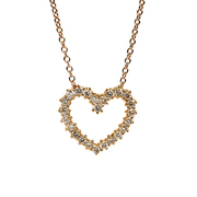 Buy Unique Design 14K Yellow Gold Diamond Heart Pendant